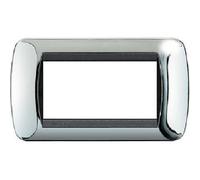 Bticino Living International placca 4 moduli cromo lucido L4804CR