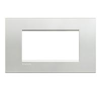 Bticino Livinglight placca 4 moduli quadra argento LNA4804AG