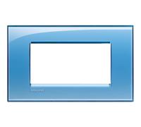 Bticino Livinglight placca 4 moduli quadra azzurro deep LNA4804AD