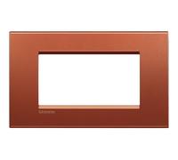 Bticino Livinglight placca 4 moduli quadra colore brick LNA4804RK