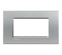 Bticino Livinglight placca 4 moduli quadra grigio tech LNA4804TE