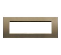BTicino Livinglight Placca, 7 Moduli, Forma Rettangolare, Bronzo