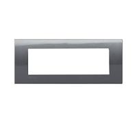 Bticino Livinglight placca 7 moduli quadra acciaio LNA4807AC