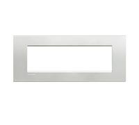 Bticino Livinglight placca 7 moduli quadra argento LNA4807AG