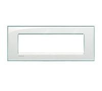 Bticino Livinglight placca 7 moduli quadra colore acquamarina LNA4807KA