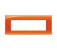 Bticino Livinglight placca 7 moduli quadra colore arancio deep LNA4807OD