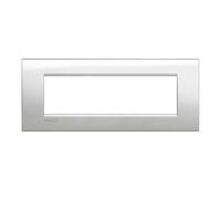 Bticino Livinglight placca 7 moduli quadra colore argento lunareLNA4807GL