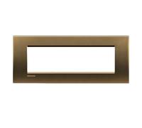Bticino Livinglight placca 7 moduli quadra colore bronzo lucido LNA4807BZ