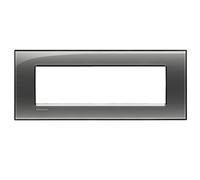 Bticino Livinglight placca 7 moduli quadra colore fumo di Londra LNA4807KF