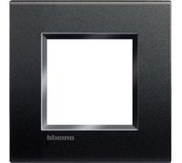 BTicino Livinglight Placca Quadra, 2M, Forma Rettangolare, Antracite