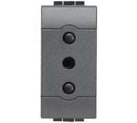 BTicino Livinglight presa 2P+T 10 A 250 V ac antracite