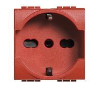 Presa Schuko/Bipasso 2p+T 10/16a, Terra Centrale E Laterale - Colore Rosso - bticino Living, Light, Light Tech