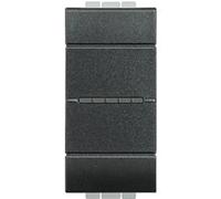 Bticino Livinglight pulsante ax 1P NO 10A 1m grigio Grigio