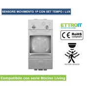 BTICINO LIVINGLIGHT TECH COMPATIBILE SILVER GRIGIO PRESA SCHUKO PULSANTE USB TV