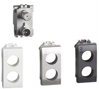 BTicino LN4214D Livinglight Presa TV-SAT Diretta Demiscelata, 1 m