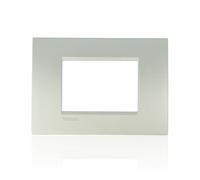 BTICINO LNA4803AG Placca quadra 3 moduli - argento - materiale metallo, Livingli