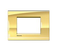Bticino LNA4803OA living light placca quadra 3 posti colore Oro Freddo