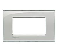 BTICINO LNA4804KG PLACCA 4P QUADRA GRIGIO GHIACCIO