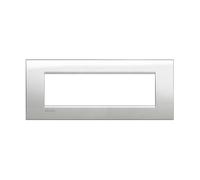 Bticino LNA4807GL living light placca quadra 7 posti colore Argento Lunare