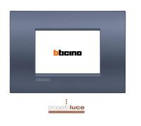BTicino Placca Livinglight Air 3 Moduli, Blu