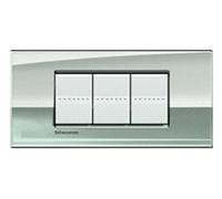 Bticino LNC4803PL Placca Livinglight Air 3 Moduli, Palladio