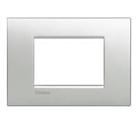 Bticino LNC4803TE Placca Livinglight Air 3 Moduli, Tech, Altezza 86 mm, Larghezza 120 mm, Metallo
