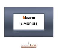Bticino Placca LivingLight AIR LNC4804BM 4 posti (4 moduli) Blue Moon