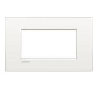 Bticino LNC4804BN Placca Livinglight Air 4 Moduli, Bianco Puro