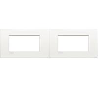 Bticino LNC4804BN Placca Livinglight Air 4 Moduli, Bianco Puro (Confezione da 2)