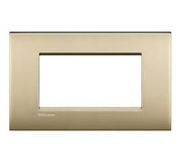 BTICINO LNC4804OF PLACCA AIR ORO SATINATO 4 POSTI LIVING LIGHT AIR
