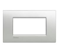 Bticino Placca Livinglight Air LNC4804TE 4 moduli Tecnologica Argento/Antracite