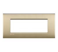 Living Light - Placca 7P Oro Satinato - LNC4807OF
