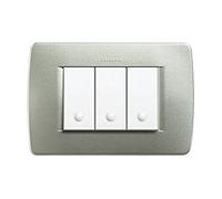 Placca Bticino Luna 3 moduli verde metallizzato C4803VM