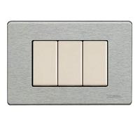 Bticino Magic 503/3 A/AL - mg-placa 3 M Tt alluminio