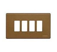 BTICINO MAGIC PLACCA 4 POSTI BRONZO ORIGINALE 504/4/BR