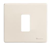 Placca 1 posto Bticino per scatola tonda in resina serie MAGIC 500/1/R