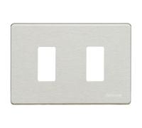 BTicino Magic placca 2 posti Alluminio