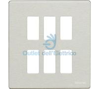 BTICINO MAGIC PLACCA 3+3P OXIDAL 506/6/X