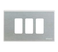 BTicino Magic placca 3 posti Alluminio