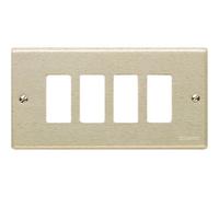 Bticino magic Placca 4 moduli alluminio anodizzato Ticino 504/4