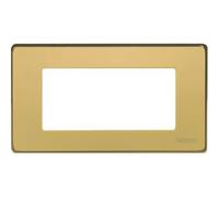 BTICINO magic - placca 4p ottone lucido