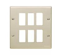 Bticino magic placca con viti a 6 posti oxidal 5066