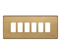 Bticino Magic - Placca per elemento 6 modulo rettangolare bronzo