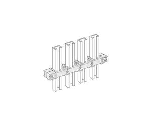 Bticino mas hdx portasbarre intermedio 1 sbfase 918811