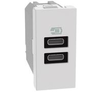 Bticino Caricatore USB MatixGo JW4191CC – 2 porte USB‑C – Bianco
