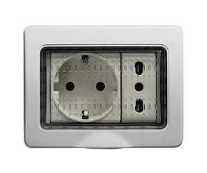 Bticino Matix Idrobox placca stagna IP55 3 moduli 25503