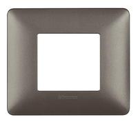 Placca Bticino Matix 2 moduli iron AM4802MIR