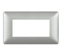 BTICINO MATIX PLACCA 4 POSTI COLORE SILVER AM4804MSL
