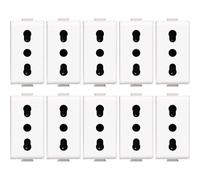 Bticino ASTAM5180 Presa Bipasso Standard Italia, Kit 10 Pezzi, Colore Bianco