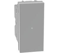 BTICINO MatixGO Comando illuminazione Ottimizzato per luce led 1 modulo Grigio SJG4053F Deviatore assiale 1P 10 AX, 250Vac, illuminabile